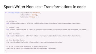 Modularized ETL Writing with Apache Spark | PDF