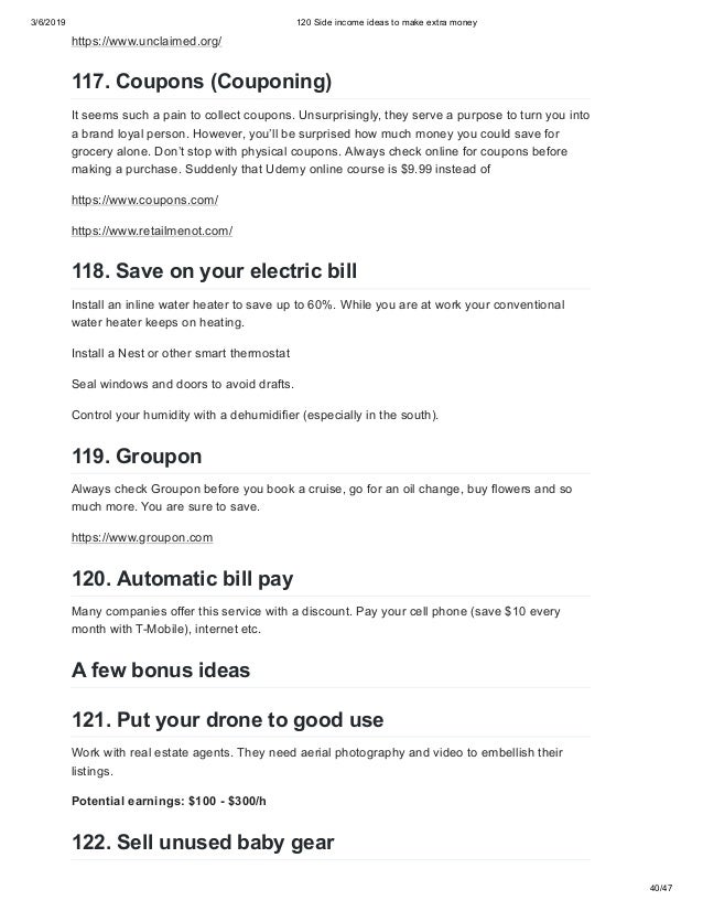 120 Side Income Ideas To Make Extra Money