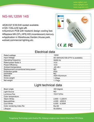 120W LED Corn Light request for quotation