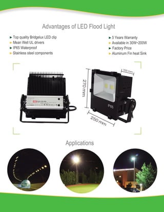 120W LED Flood  Light Specification new