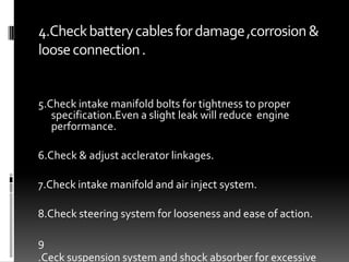 Engine Tune up Procedure | PPTX
