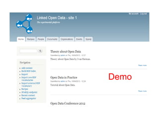 D – LODrupal – Drupal Prototype



Demonstration


                       Demo
 