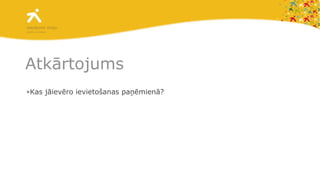 Atkārtojums Kas jāievēro ievietošanas paņēmienā? 