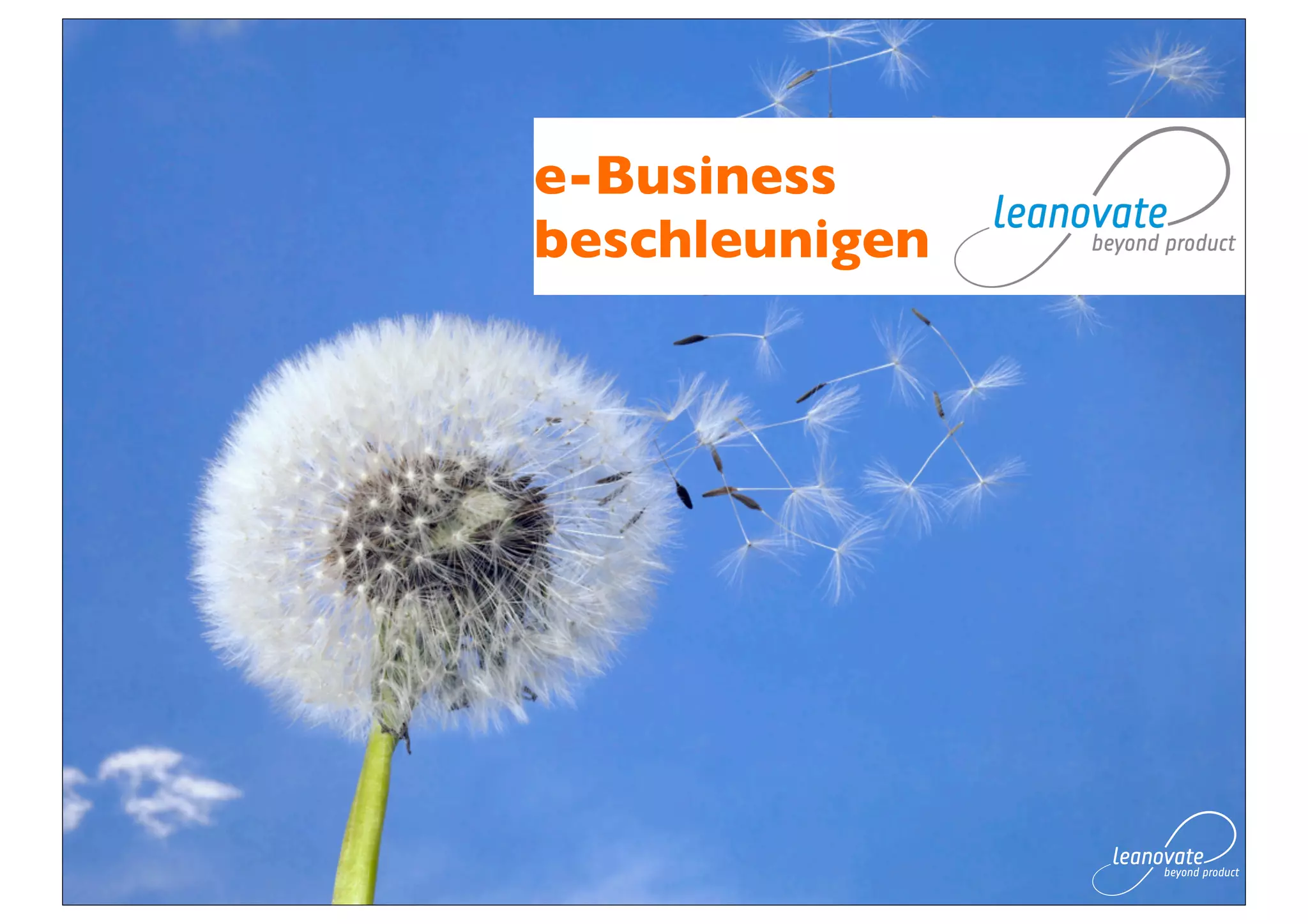e-Business
beschleunigen
 
