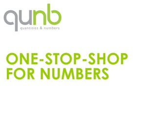 quantities, numbers & vice-versa




ONE-STOP-SHOP
FOR NUMBERS
 