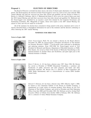 becton dickinson proxy2007