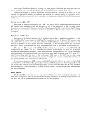 becton dickinson proxy2007