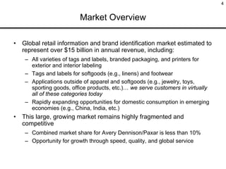 PaxarInvestorTeleconferenceHandout