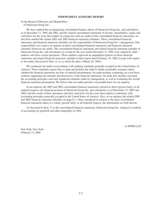 omnicare annual reports 2003