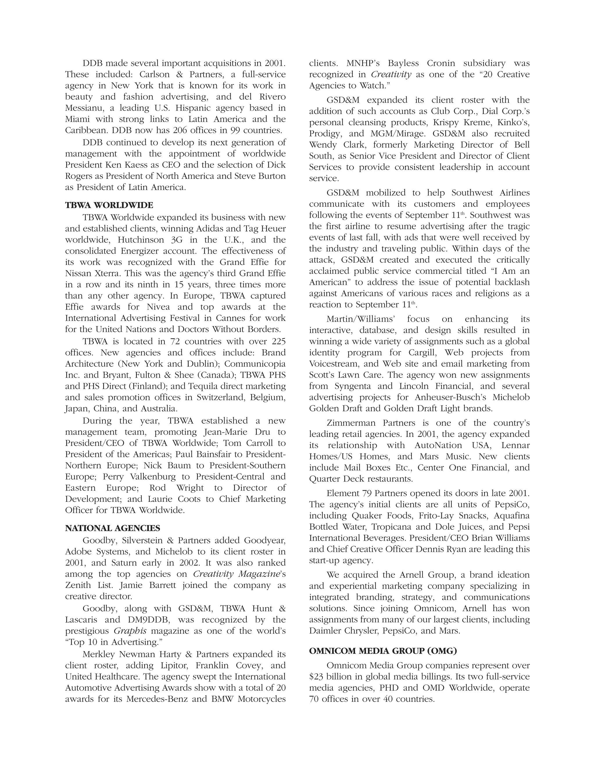 omnicare annual reports 2001