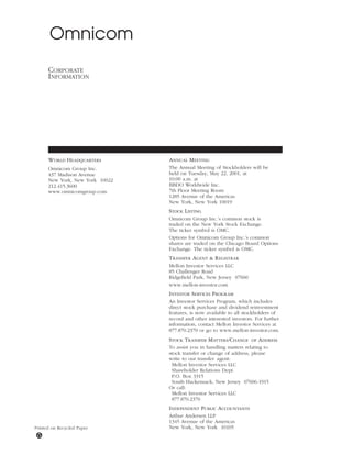 omnicare annual reports  2000