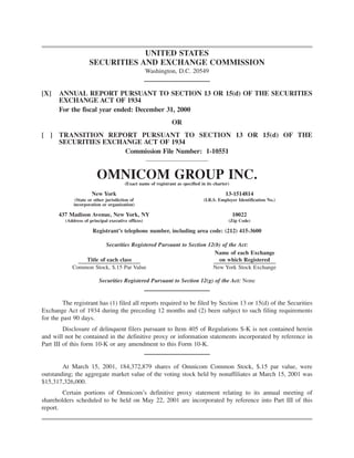 omnicare annual reports  2000