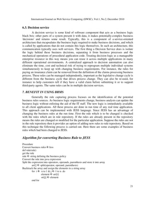 BUSINESS RULE MANAGEMENT FRAMEWORK FOR ENTERPRISE WEB SERVICES | PDF
