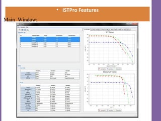 • ISTPro Features
Main Window:
 