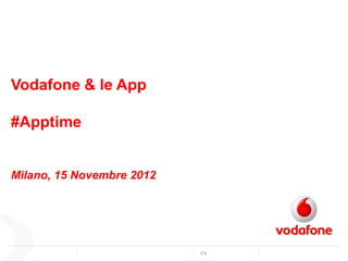 Vodafone & le App

#Apptime


Milano, 15 Novembre 2012




                           C3
 