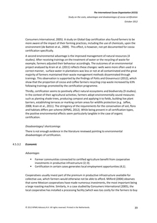 Study on the costs, advantages and disadvantages of cocoa certification ...