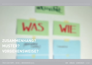 zusammenhang?
MUSTER?
VORGEHENSWEISE?

Frech‘s Luxus Truppe » NO.FACE » wintersemester 2012/13   heim · kowalski · schweissinger » 121107
 