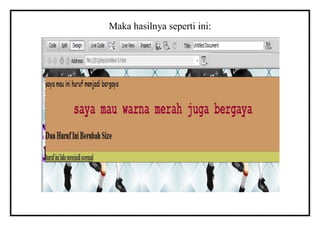 Maka hasilnya seperti ini:
 