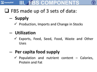FOOD BALANCE SHEETS (FBS) Lusaka, 12-16 November 2012 | PDF