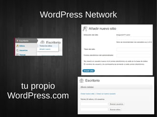 WordPress Network




  tu propio
WordPress.com
 