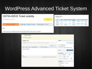WordPress Advanced Ticket System
 