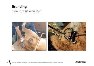 Branding
     Eine Kuh ist eine Kuh




20   «Von der Strategie zum Image – die Geheimnisse erfolgreicher Markenführung»  Identity id-ee Blog
 