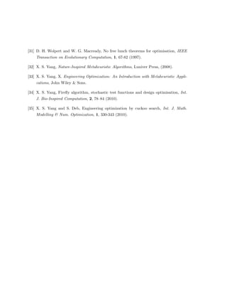Metaheuristic Optimization: Algorithm Analysis and Open Problems | PDF