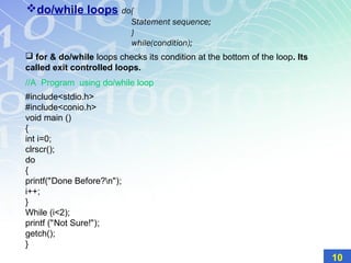 Different loops in C | PPT