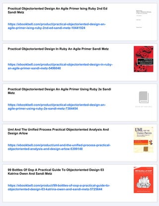 Practical Objectoriented Design With Uml 2nd Edition Mark Priestley | PDF