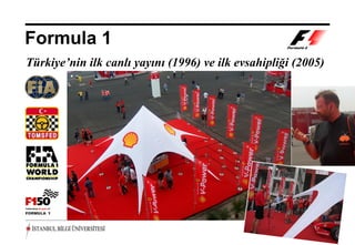 Formula 1
Türkiye’nin ilk canlı yayını (1996) ve ilk evsahipliği (2005)




                                                  20 Aralık 2012 ©
 