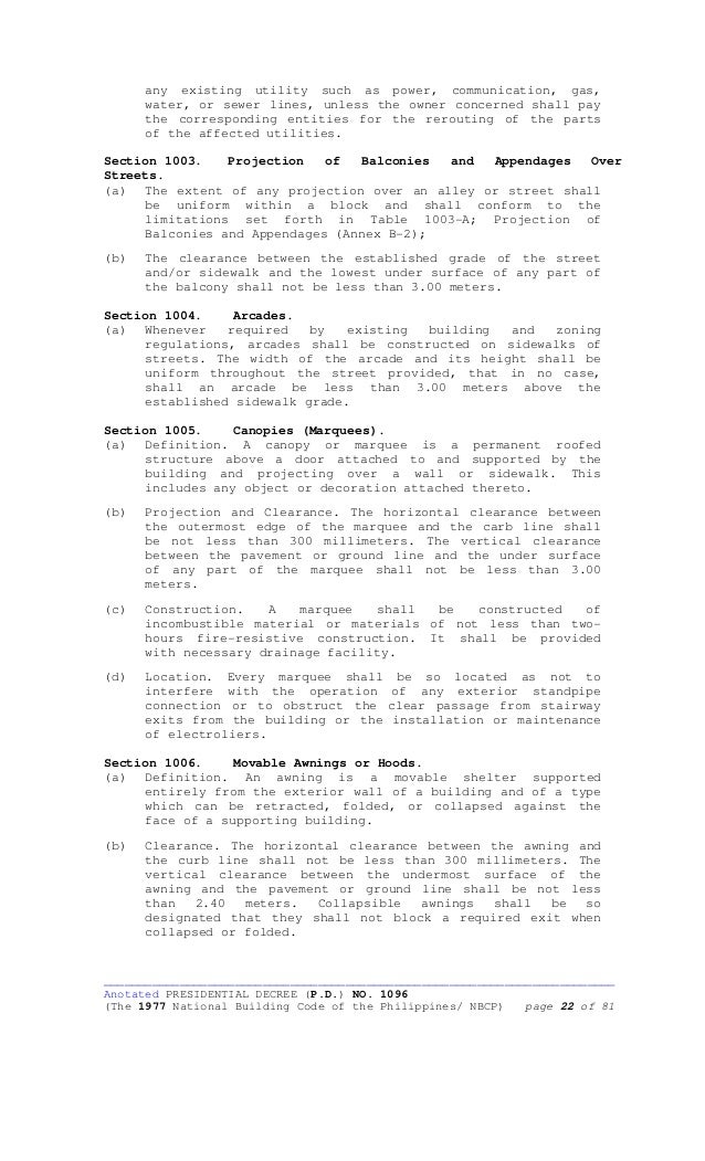 (p.d.) decree 1096 presidential no. 1212818378 pd1096 1977 natlbldgcode(anotated)