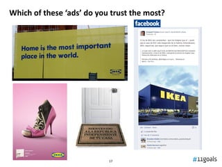 Which of these ‘ads’ do you trust the most?




                           17
 