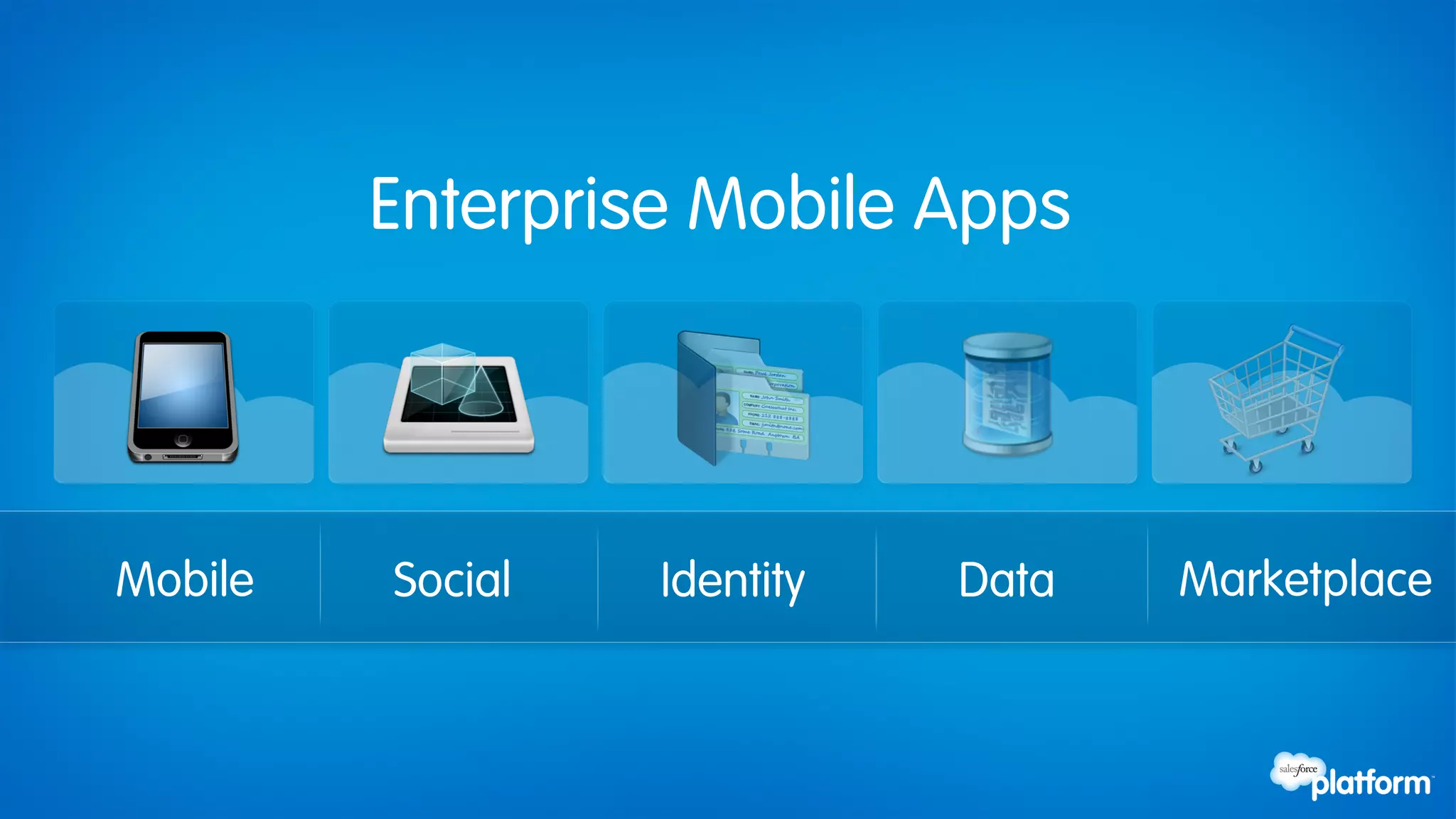 Enterprise Mobile Apps




Mobile   Social   Identity   Data   Marketplace
 