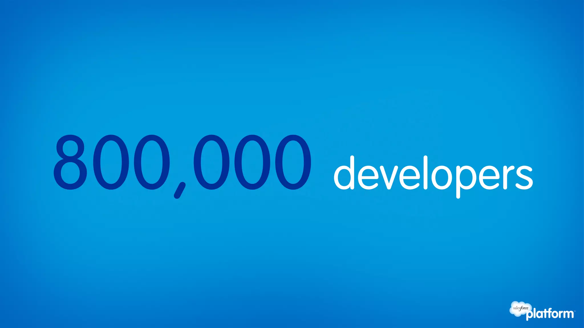 800,000 developers
 