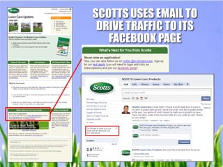 SCOTTS USES EMAIL TO
 DRIVE TRAFFIC TO ITS
   FACEBOOK PAGE
 