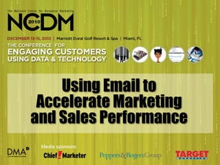 Using Email to
 Accelerate Marketing
and Sales Performance
 
