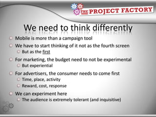 The new web: mobile New technologies, new applications (new ways of connecting) #ATSYDM Jennifer Wilson 