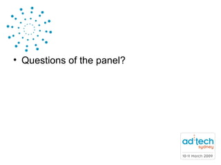 Questions of the panel? 