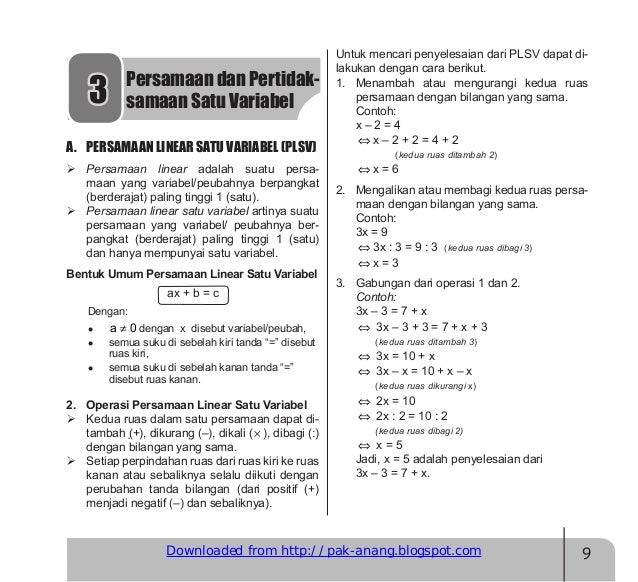 Rangkuman Matematika Kelas  Smp  Agus Blog Download  Lengkap