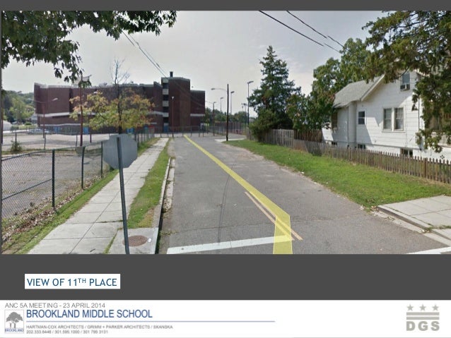 ANC 5A MEETING - 23 APRIL 2014
VIEW OF 11TH PLACE
 