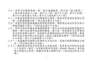 9
十七、參考司法實務見解，將「按日連續處罰」修正為「按次處罰」。
（修正條文第五十八條、第六十一條、第六十二條、第六十四條、
第六十七條至第七十條、第七十三條及第八十一條）
十八、加重故意影響空氣污染物排放之製造、銷售或安裝減效裝置之罰
鍰，以嚴懲欺瞞行為。（修正條文第六十六條）
十九、考量行為罰態樣龐雜及微罪輕罰精神，調整違反本法空氣污染行
為處罰額度下限之。（修正條文第六十七條）
二十、參考司法改革國是會議建議事項，建立不法利益追繳與罰鍰併行
機制，增訂公私場所或油燃料銷售、進口者，未依規定方式申報空
氣污染防制費之處罰，及各級主管機關追繳之所得利益罰鍰，應使
用於空氣污染防制工作之規定，並納入基金專款專用。（修正條文第
七十四條、第八十六條及第八十七條）
二十一、為鼓勵民眾檢舉公私場所之不法行為，爰增訂檢舉獎勵金之規
定。（修正條文第九十四條）
二十二、鑑於製造空氣污染需要多人合意共謀，爰參考水污染防治法第
三十九條之一規定，以及國外對於吹哨者（whistle blower）及污點
證人保護之立法例，鼓勵內部員工檢舉不法。（修正條文第九十五
條）
行
政
院
行
政
院
第
3580次
院
會
會
議
DC991CAD4AC0FD1A
 