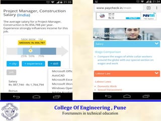 College Of Engineering , Pune
Forerunners in technical education
 