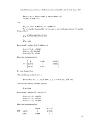 AGGREGATION OF OPINIONS FOR SYSTEM SELECTION USING APPROXIMATIONS OF ...