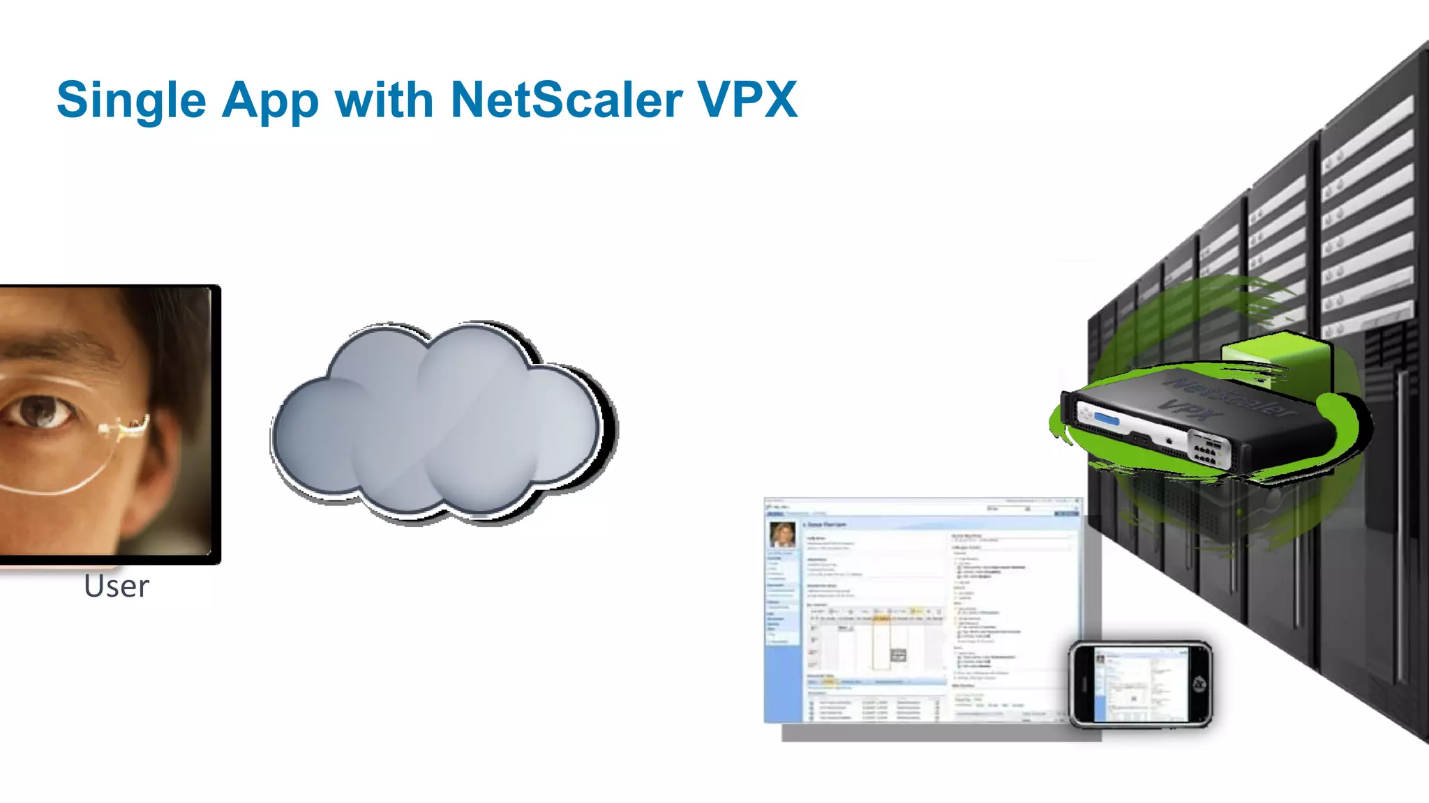 Single App with NetScaler VPX




 User
 