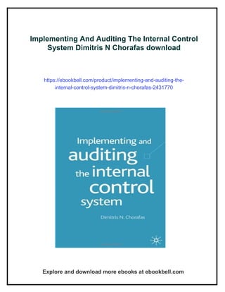 Implementing And Auditing The Internal Control System Dimitris N ...