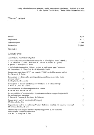 Simproc Safety Reliability And Risk Analysis Theory Methods And Applications ...