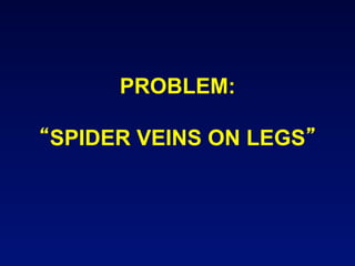 PROBLEM:

SPIDER VEINS ON LEGS
 