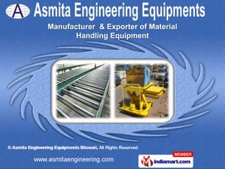 Manufacturer & Exporter of Material
Handling Equipment
 