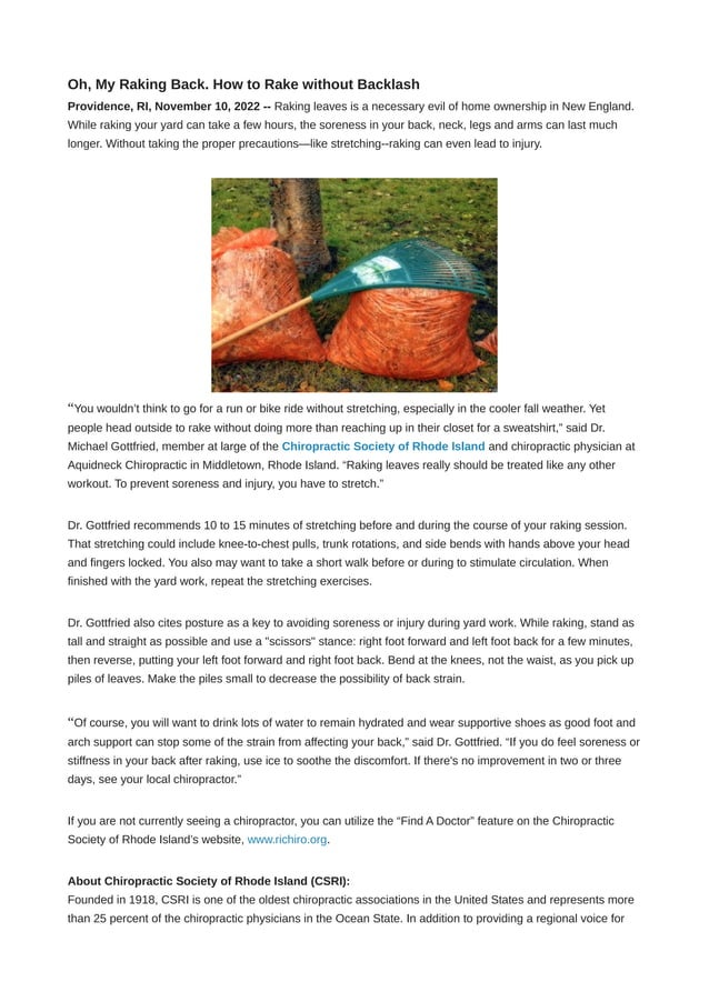 Oh, My Raking Back. How to Rake without Backlash