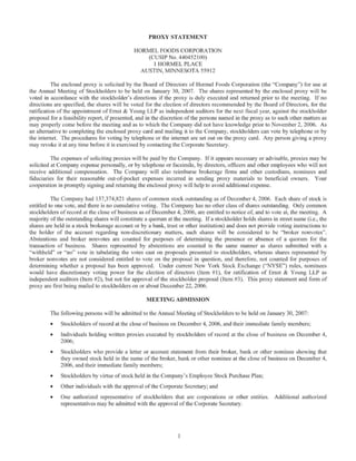 hormel foods  064731_4_Proxy